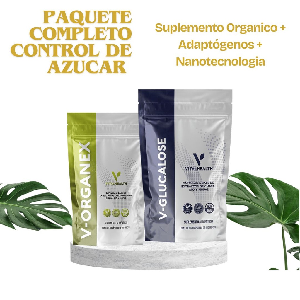 PAQUETE V-GLUCALOSE + V-ORGANEX